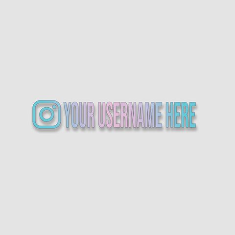 Special Color Instagram Name (6-24")